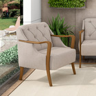 Poltrona Para Sala De Estar Decorativa Base Fixa Coral M03 Li