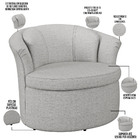 Poltrona Para Sala De Estar Decorativa Base Fixa Luzo M03 Lin