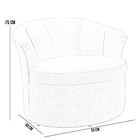 Poltrona Para Sala De Estar Decorativa Base Fixa Luzo M03 Vel