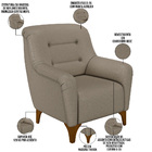 Poltrona Para Sala De Estar Decorativa Base Fixa Pilar M03 Co