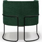 Poltrona Para Sala De Estar Decorativa Fixa Base Aço Preto Be