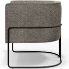 Poltrona Para Sala De Estar Decorativa Fixa Base Aço Preto Be