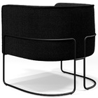 Poltrona Para Sala De Estar Decorativa Fixa Base Aço Preto Be