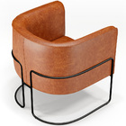 Poltrona Para Sala De Estar Decorativa Fixa Base Aço Preto Be