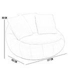 Poltrona Para Sala De Estar Decorativa Giratória Kira M03 Lin