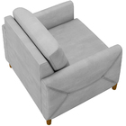 Poltrona Para Sala De Estar Decorativa Pés De Madeira Base Fi