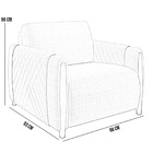 Poltrona Para Sala De Estar Decorativa Pés De Madeira Base Fi