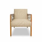 Poltrona Para Sala De Estar Em Linho Ely Dourado