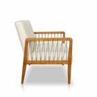 Poltrona Para Sala De Estar Em Linho Ely Off White