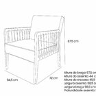 Poltrona Para Sala De Estar Em Linho Rústico Ely Areia