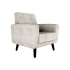 Poltrona Para Sala De Estar Em Veludo Lívia Boucle Natural