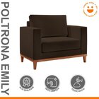 Poltrona Para Sala De Estar Emily Yescasa Veludo Marrom