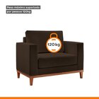 Poltrona Para Sala De Estar Emily Yescasa Veludo Marrom