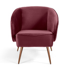 Poltrona Para Sala De Estar Fixa Pés Palito New Cobre Agnes D