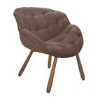 Poltrona Para Sala De Estar Iris 80x80cm Marrom