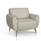 Poltrona Para Sala De Estar Jade Alta Qualidade Marfim