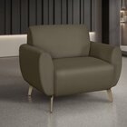 Poltrona Para Sala De Estar Jade Marrom