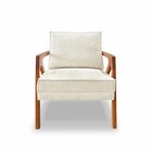 Poltrona Para Sala De Estar Lier Linho Boucle Ouro