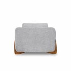 Poltrona Para Sala De Estar Linho Djon Cinza