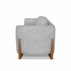 Poltrona Para Sala De Estar Linho Djon Cinza