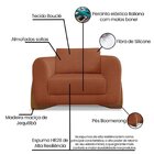 Poltrona Para Sala De Estar Linho Djon Cobre