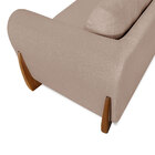 Poltrona Para Sala De Estar Lottus Linho Pés Castanho - Palla