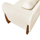 Poltrona Para Sala De Estar Lottus Linho Pés Castanho - Palla