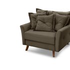 Poltrona Para Sala De Estar Love Marrom