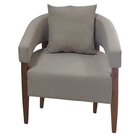 Poltrona Para Sala De Estar Luxo Valentina Linho Bege