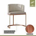 Poltrona Para Sala De Estar M05   Cobre/linho Areia