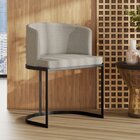 Poltrona Para Sala De Estar M05   Preto/linho Areia