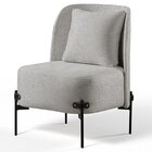 Poltrona Para Sala De Estar Madeira Maciça Aurora Luxo Cinza