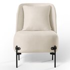 Poltrona Para Sala De Estar Madeira Maciça Aurora Luxo Off Wh