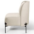 Poltrona Para Sala De Estar Madeira Maciça Aurora Luxo Off Wh