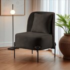 Poltrona Para Sala De Estar Madeira Maciça Aurora Luxo Preto