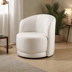 Poltrona Para Sala De Estar Madeira Maciça Base Giratória Ali