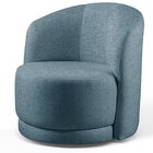 Poltrona Para Sala De Estar Madeira Maciça Base Giratória Ali