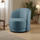 Poltrona Para Sala De Estar Madeira Maciça Base Giratória Ali