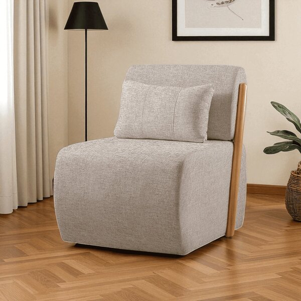 Poltrona Para Sala De Estar Madeira Maciça Cecília Luxo Cappu