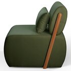 Poltrona Para Sala De Estar Madeira Maciça Cecília Luxo Verde