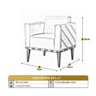 Poltrona Para Sala De Estar Madeira Maciça Delly Bege