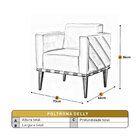 Poltrona Para Sala De Estar Madeira Maciça Delly Cinza