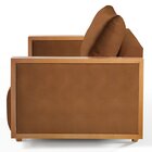 Poltrona Para Sala De Estar Madeira Maciça Matteo Luxo Carame