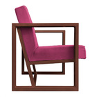 Poltrona Para Sala De Estar Maya Corano Base Metálica Cobre -