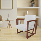 Poltrona Para Sala De Estar Maya Corano Base Metálica Cobre -