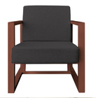 Poltrona Para Sala De Estar Maya Linho Base Metálica Cobre -