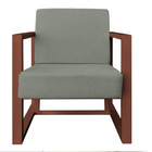 Poltrona Para Sala De Estar Maya Veludo Boucle Base Metálica