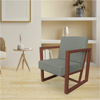 Poltrona Para Sala De Estar Maya Veludo Boucle Base Metálica