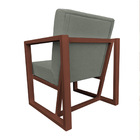 Poltrona Para Sala De Estar Maya Veludo Boucle Base Metálica