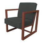 Poltrona Para Sala De Estar Maya Veludo Boucle Base Metálica